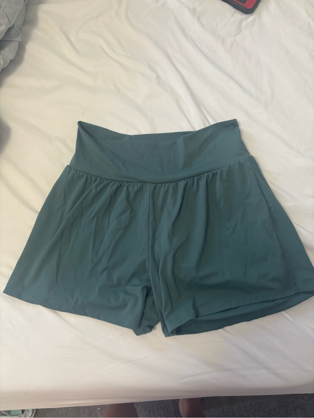 HALARA Women's Athletic Shorts in Teal Green